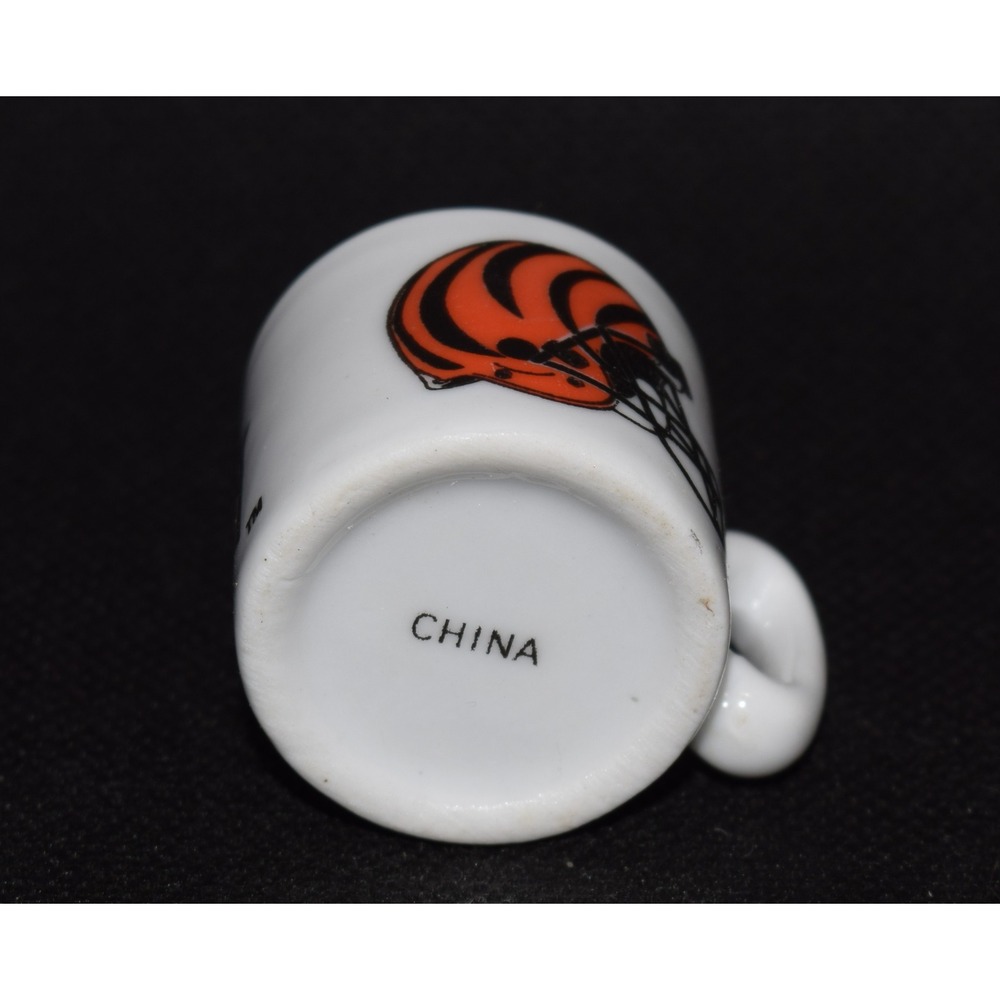 Vintage NFL Cincinnati Bengals Mini Mug White Orange Excellent Helmet Tiger Logo - Picture 5 of 7